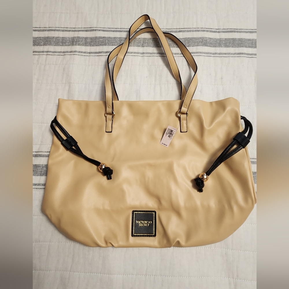 Victoria's Secret Beige and Black Tote